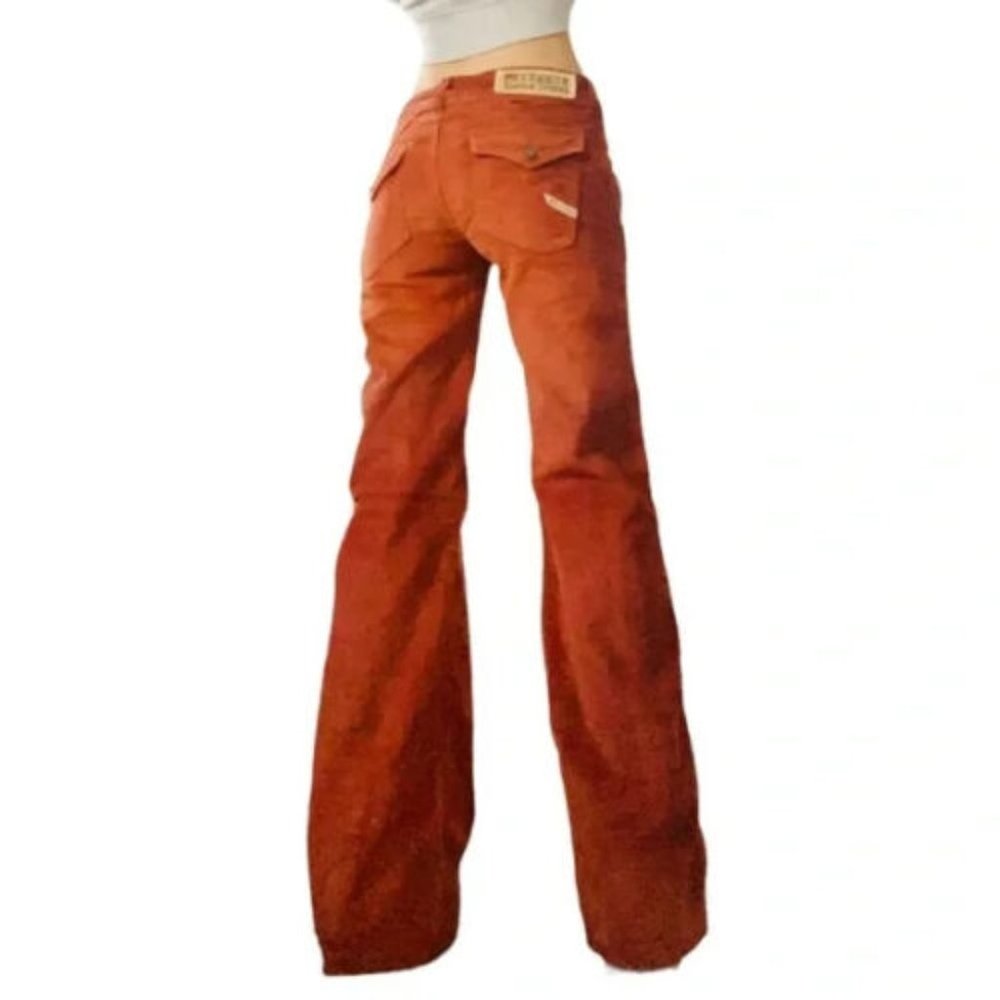 Parasuco Women's Boot Cut Jeans in Rust Orange - Picture 5 of 13